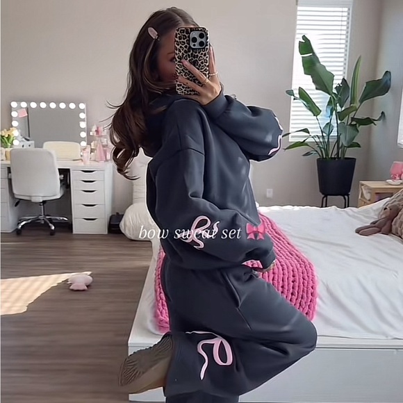 Edikted Bonney Bow Detail Hoodie,All Products : American Fashion Style Bags On Sale